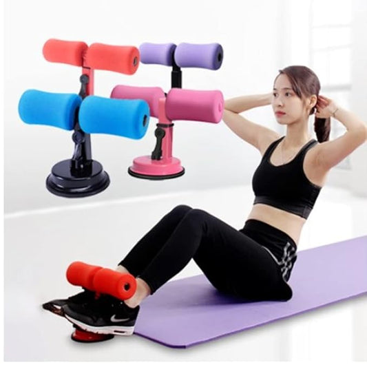 Sit-Up Bar with Foam Handle and Rubber Suction Seat Up Fitness Equipment Sit-ups and Push-ups Assistant Device for Weight Lose Gym Workout Abdominal Curl Exercise Work Out Trainer