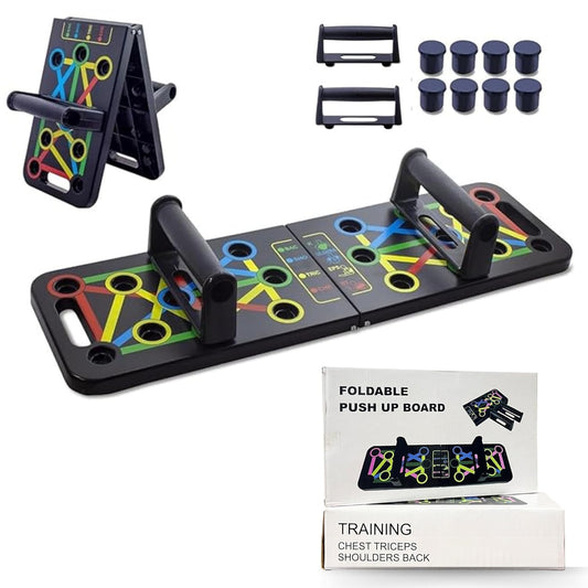 Premium 15 In 1 Pushup Board: Gym Equipment for Home Workout, Versatile Pushup Stand, Ideal Home Gym Equipment for Strength Training and Fitness, Durable and Ergonomic Design (Black)