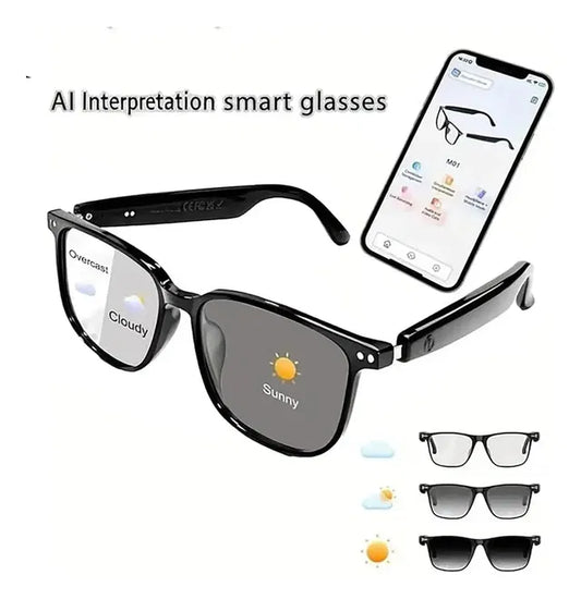 AI Interpretation Smart Glasses   Language Translation, Photochromic Lenses, AI Chat & Hands-Free Audio